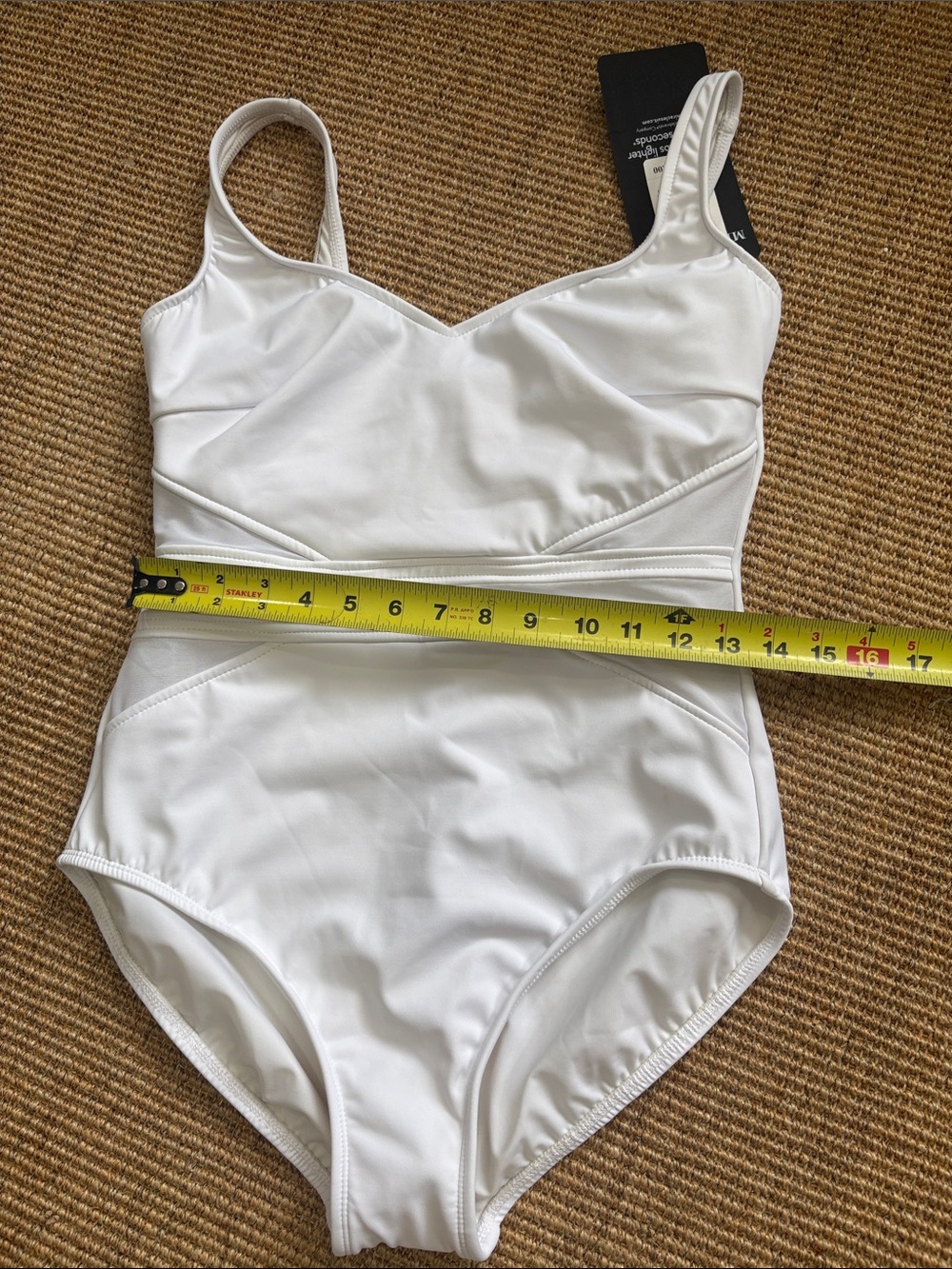 Miraclesuit White Girls One-Piece Swim Suit with Contour Seams - Picture 11 of 11